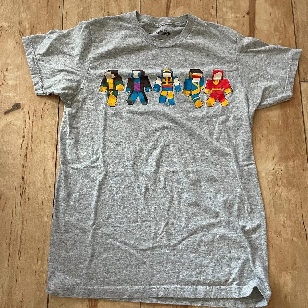 Marvel X-Men Lego Figures Gray Graphic tee‎ Shirt Men’s Size Medium